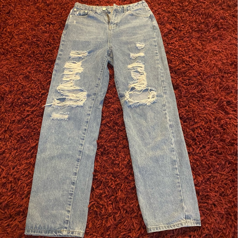 SHEIN RIPPED BOYFRIEND JEANS